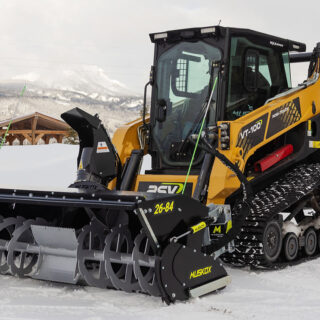 Muskox 26-84 snowblower on a compact track loader
